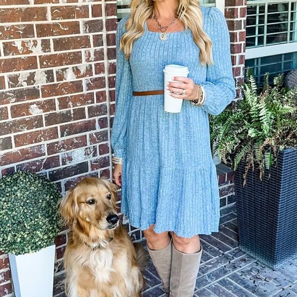 Long sleeve babydoll dress - Picture 5 of 5